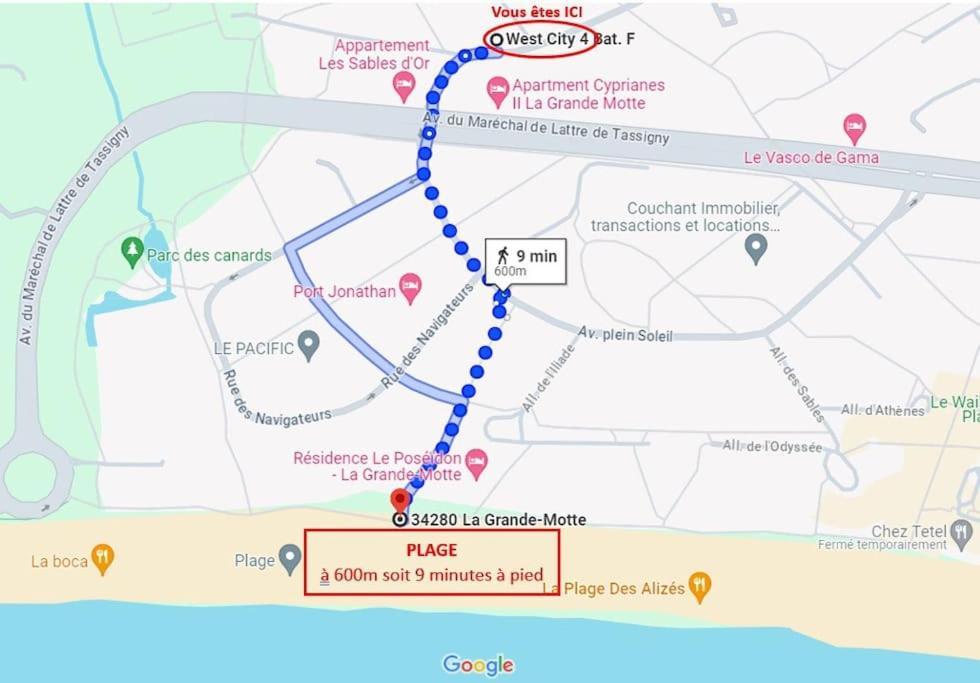 T2 West City Parking Clim Wifi 4Pers - Rossiconciergerie - Linge Inclus La Grande Motte Exteriör bild
